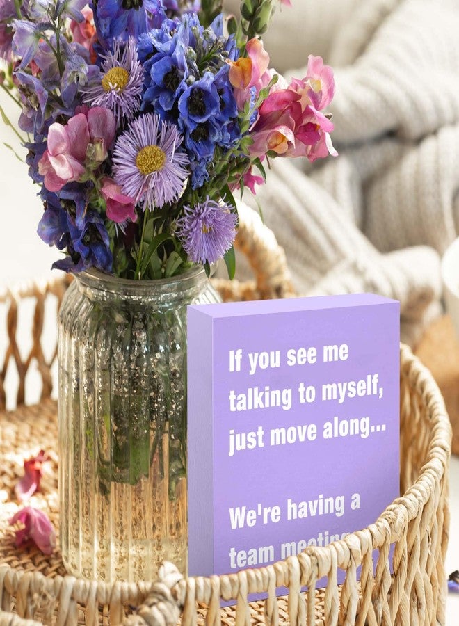 TAGDANK Purple Desk Accessories for Women, Funny Office Decor Sign for Cubicle, Purple Office Supplies or Desk Decorations, Cute Table Accessories Gifts for Women Coworker - Image 4